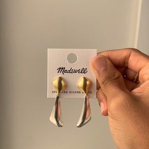 Madewell NWT Gold & Sterling Silver Earrings